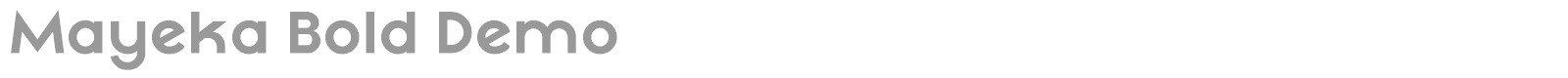 Mayeka font preview